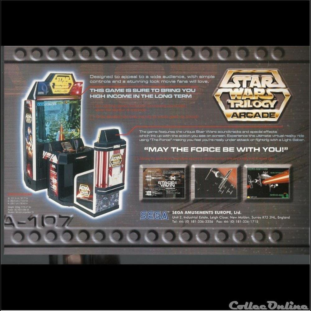 flyer double sega star wars trilogy jeu vidéo 5 autre archeologie europe flyer double sega star wars trilogy jeu video