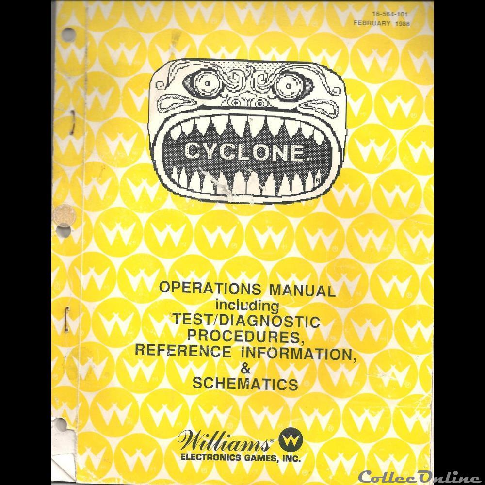 jeux jouet de bar arcade mandat territoriaux manuel flipper williams cyclone williams
