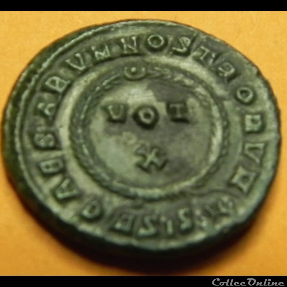 Crispus VOT X nummus 2 monnaie antique romaine crispus vot x nummus