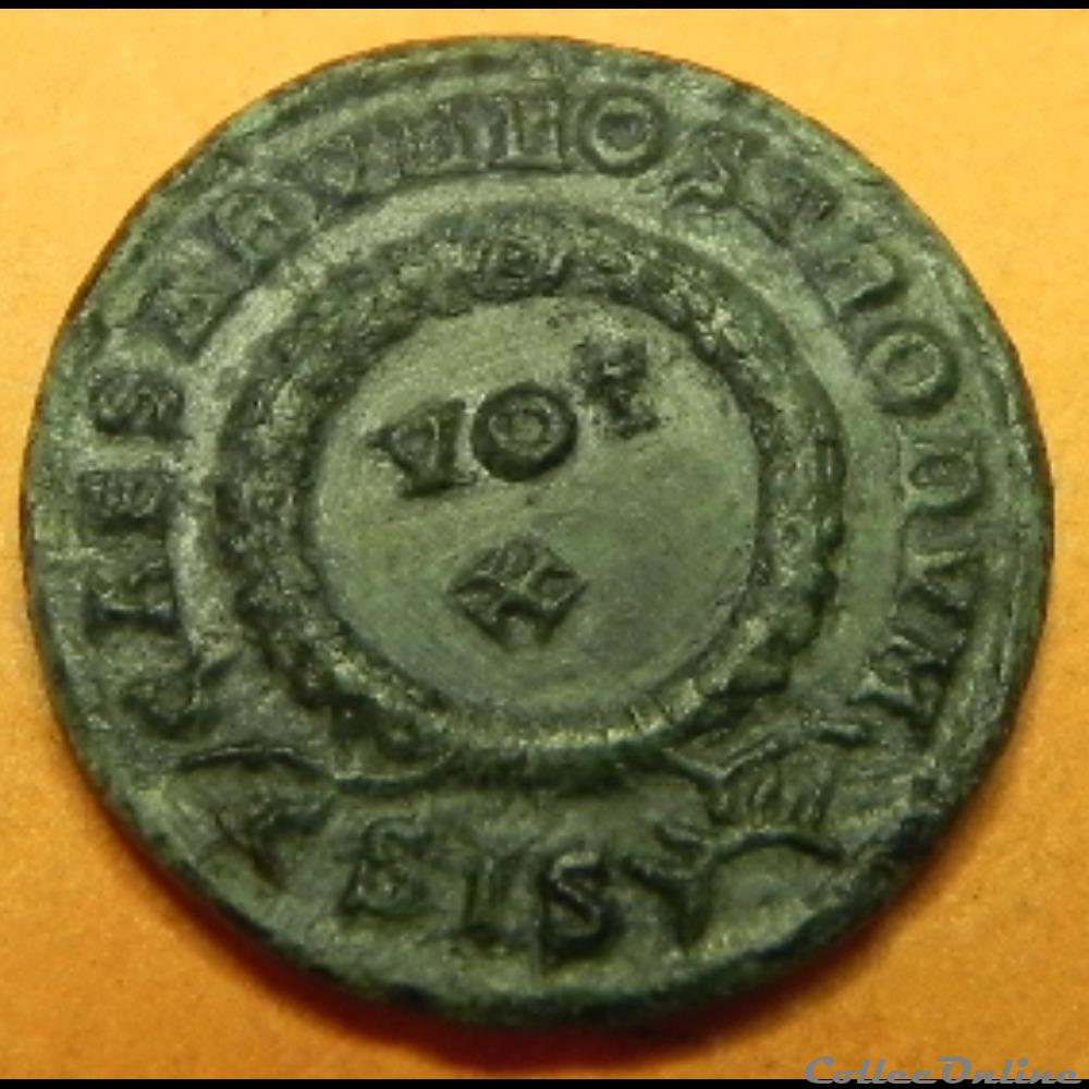 Constantin II CAESARVM NOSTRORVM, VOT X 2 monnaie antique romaine constantin ii caesarvm nostrorvm vot x