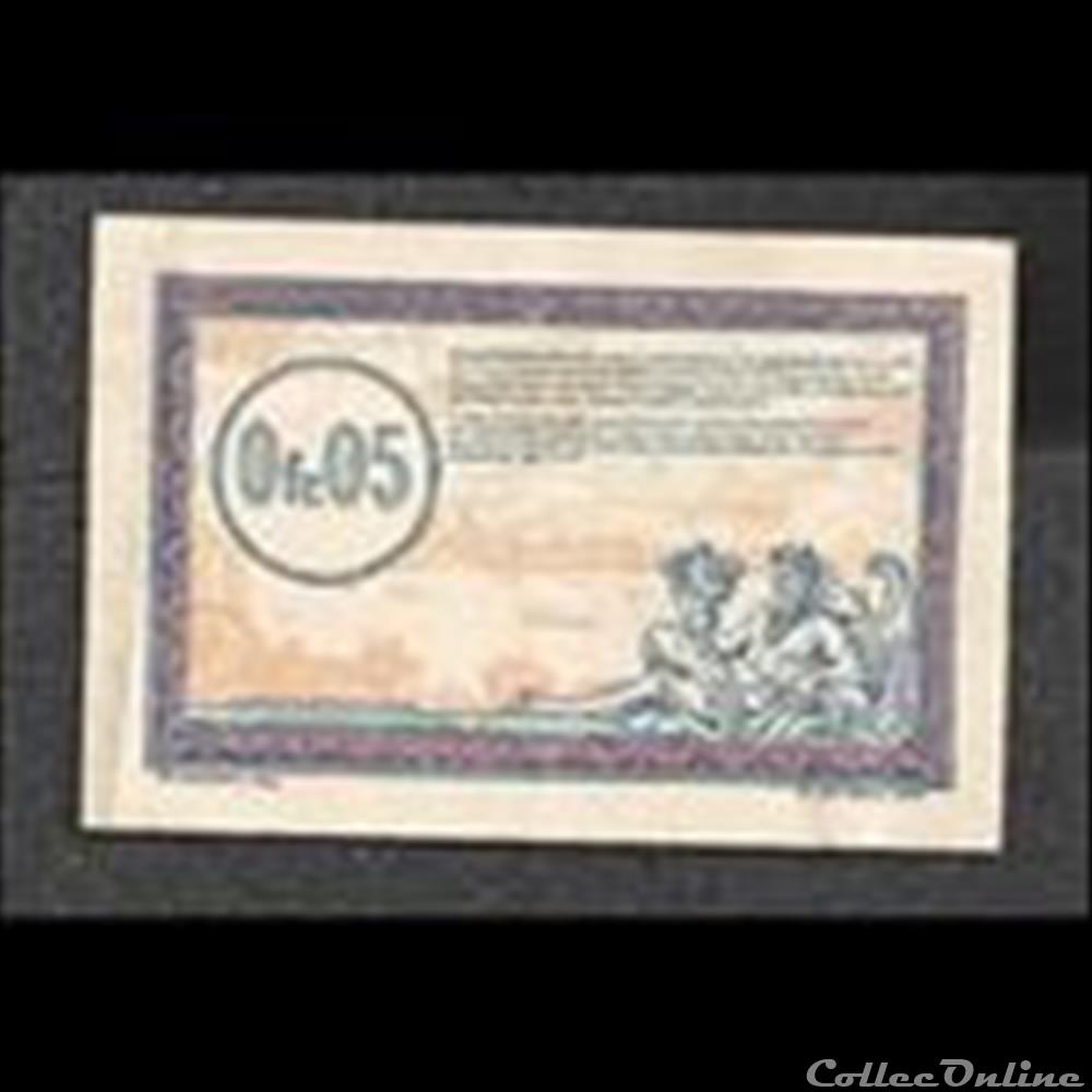 billet france diver 0 05 franc regie des chemins de fer