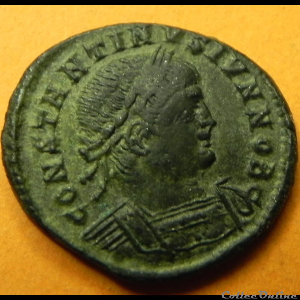 constantin II GLORIA EXERCITVS CAESS Constantinople 330/335 monnaie antique romaine constantin ii gloria exercitvs caess constantinople 330 335