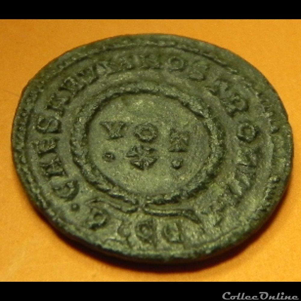 Crispus VOT X PLGC tête à gauche nummus monnaie antique romaine crispus vot x plgc tete a gauche nummus