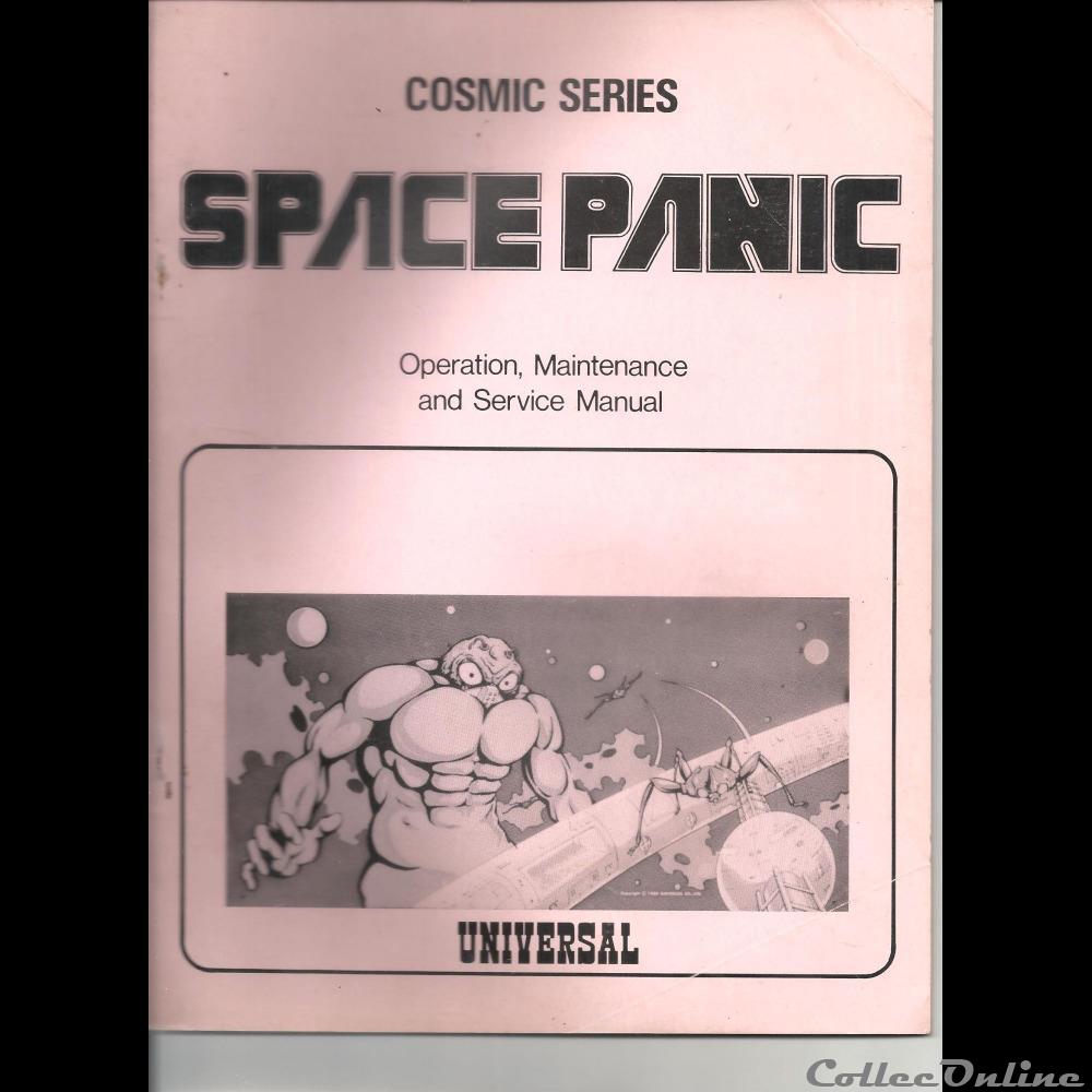 Manuel Technique Jeu Arcade Space Panic Universal 1980 jeux jouet bar flipper mandat territoriaux manuel technique jeu arcade space panic universal 1980