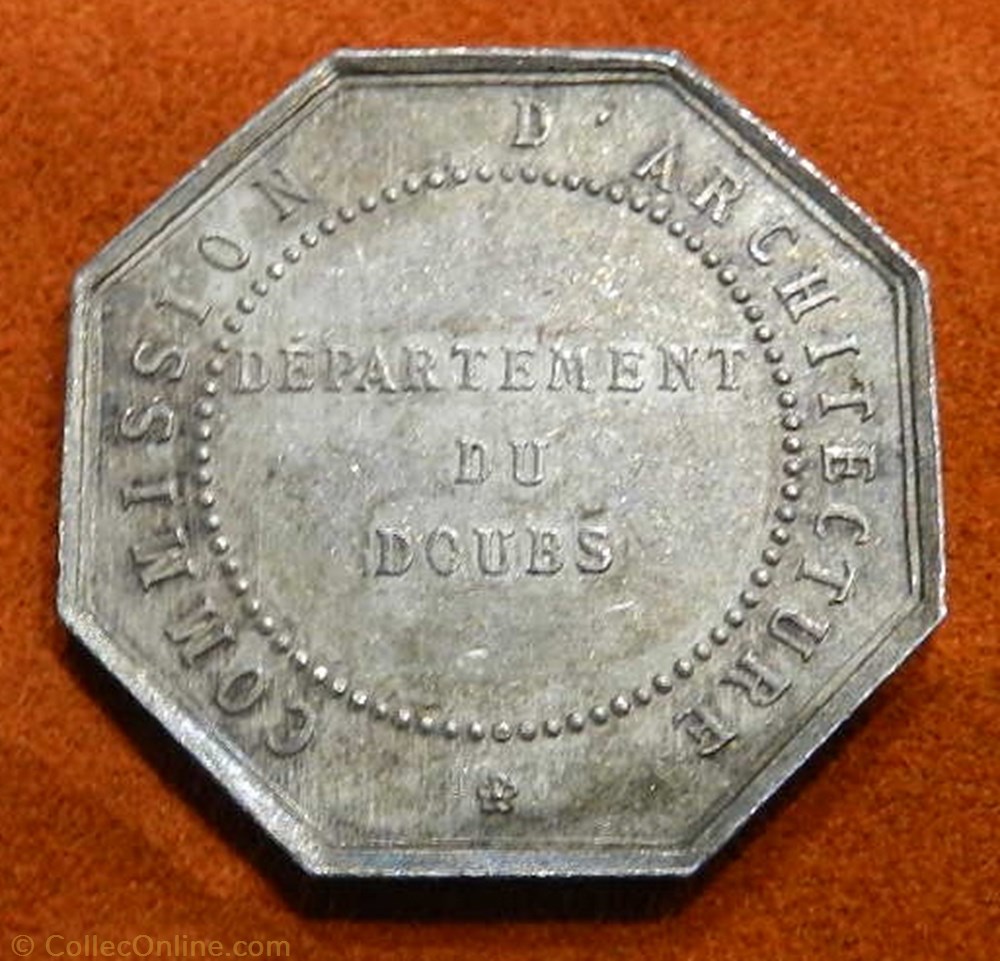 monnaie feodale jeton octogonal napoleon iii doubs