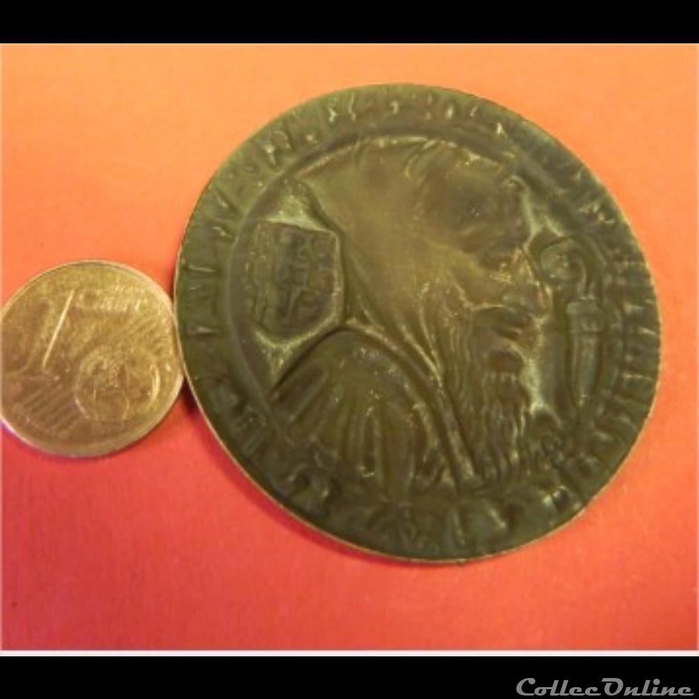 religieuse mandat territoriaux estampage medaille de st benoit en tole