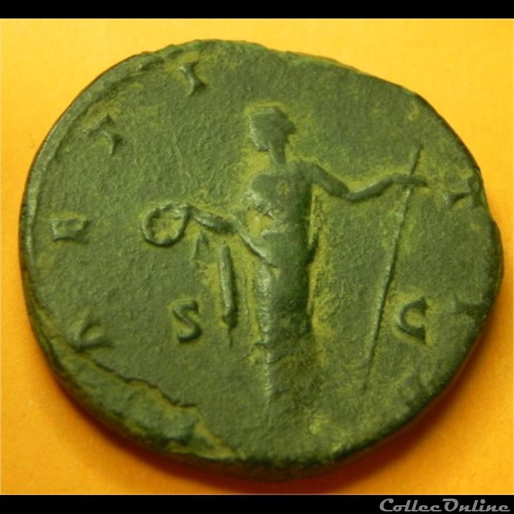 FAUSTINE MINOR sesterce AETITIA 5 monnaie antique romaine faustine minor sesterce aetitia