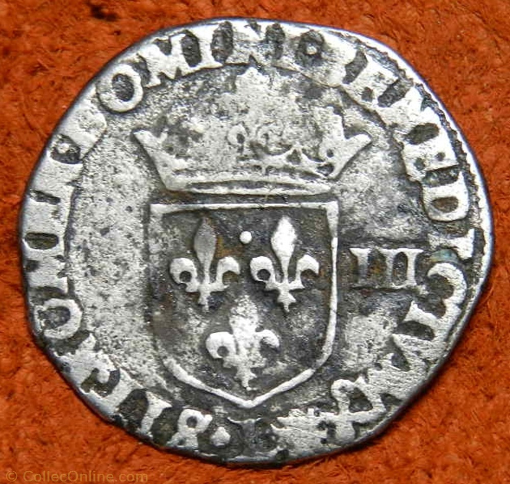 HENRI IV 1596 L 1/8 d'écu, croix feuillue de face monnaie france royale henri iv 1596 l 1 8 ecu croix feuillue de face