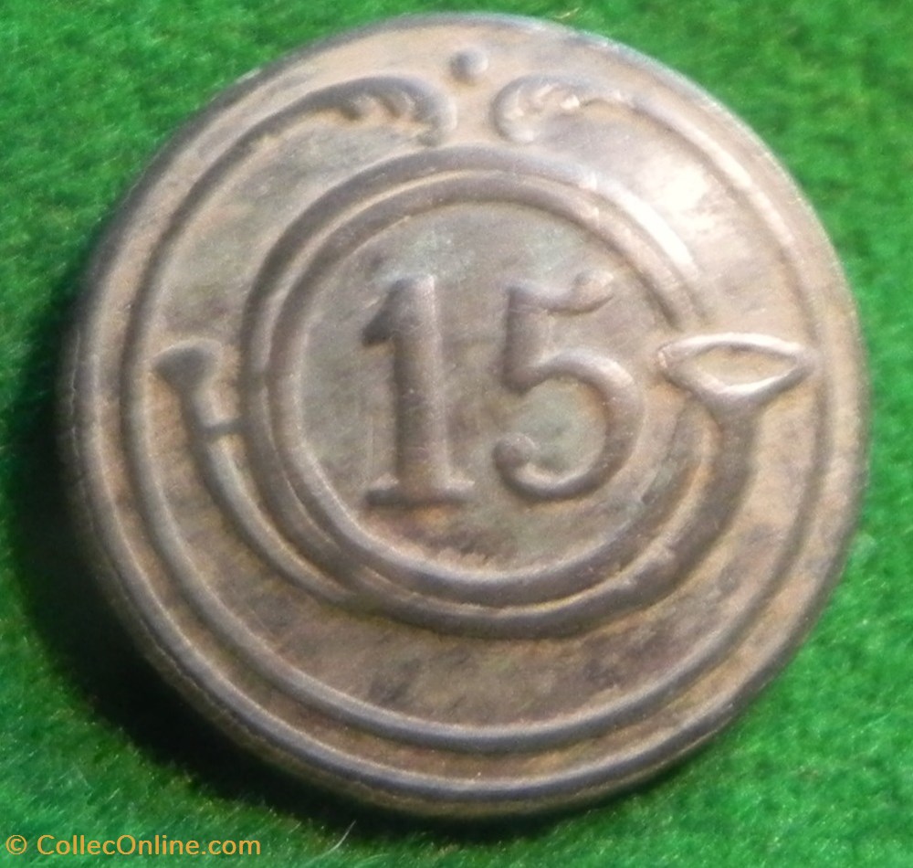 Bouton 15°Régiment de chasseur , troupes (1820-1844) France. 22 mm. vetements et accessoires boutons militaires bouton 15 regiment de chasseur troupes 1820 1844 france 22 mm