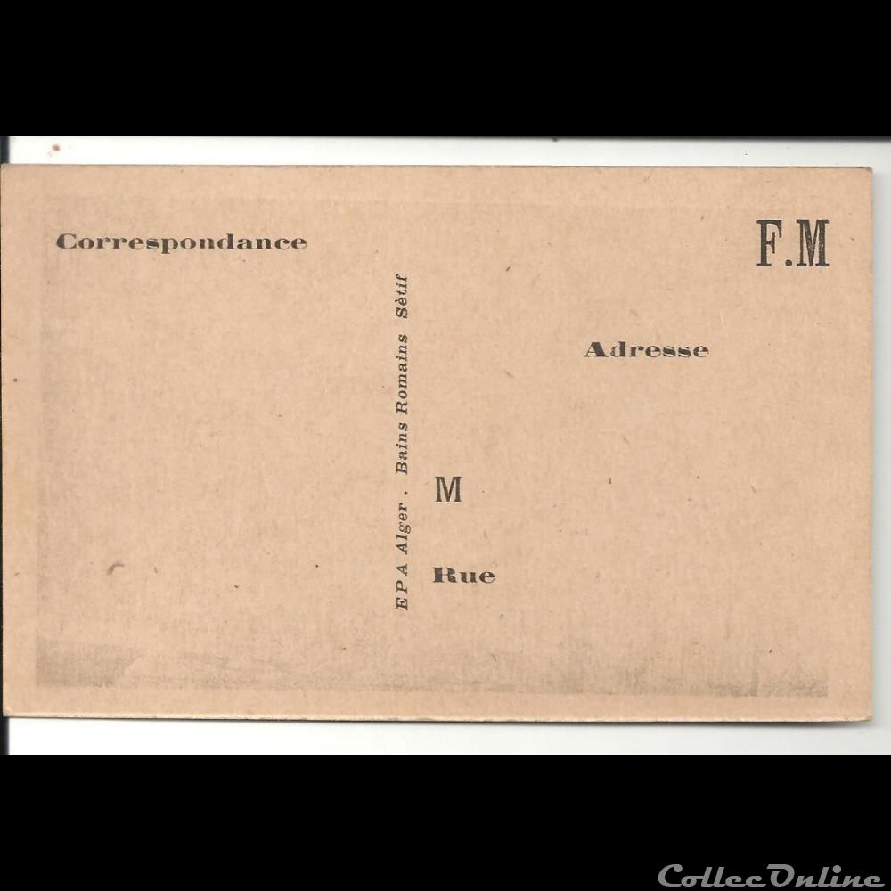 carte postale afrique europe alger ruines romaines avec f m franchise militaire francaise