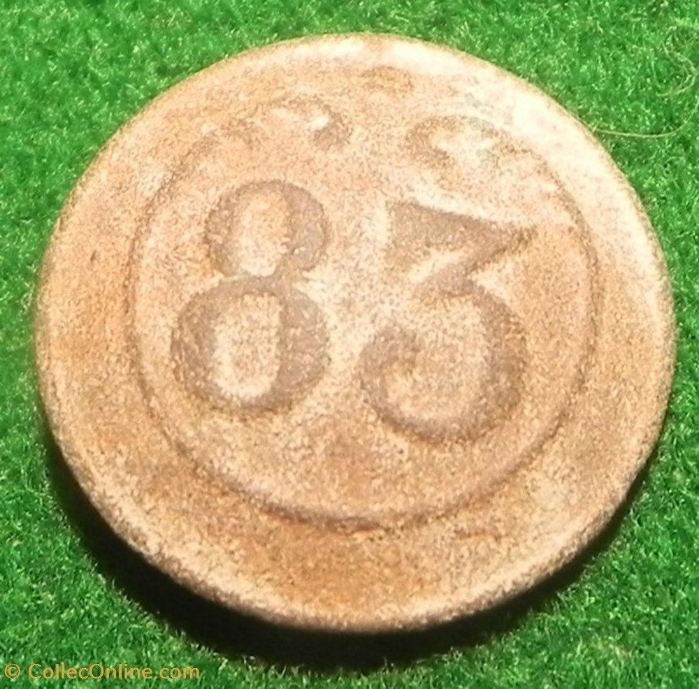 vetements et accessoires boutons militaires 83 eme infanterie de ligne 1776 1792