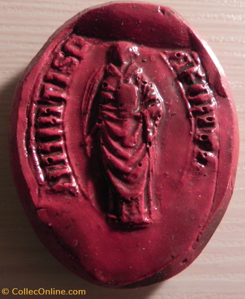 AYMONT abbé de DAMPARIS 1275 copie sceau art antiquite sceaux aymont abbe de damparis 1275 copie sceau