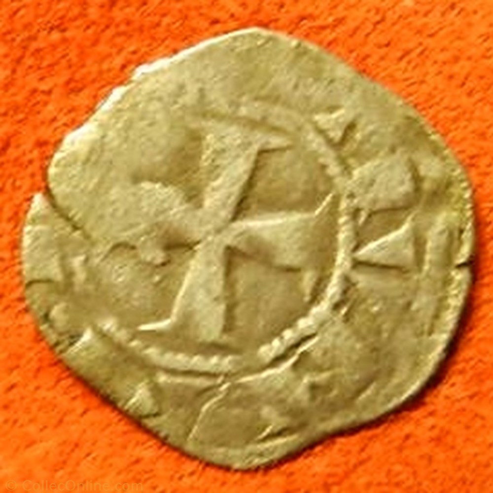 denier main bénissant doigts courts Besançon monnaie france feodale denier main benissant doigts courts besancon