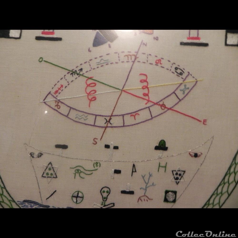 esoterisme etiquette mandat territoriaux tableau broderie loge maconnique alchimie