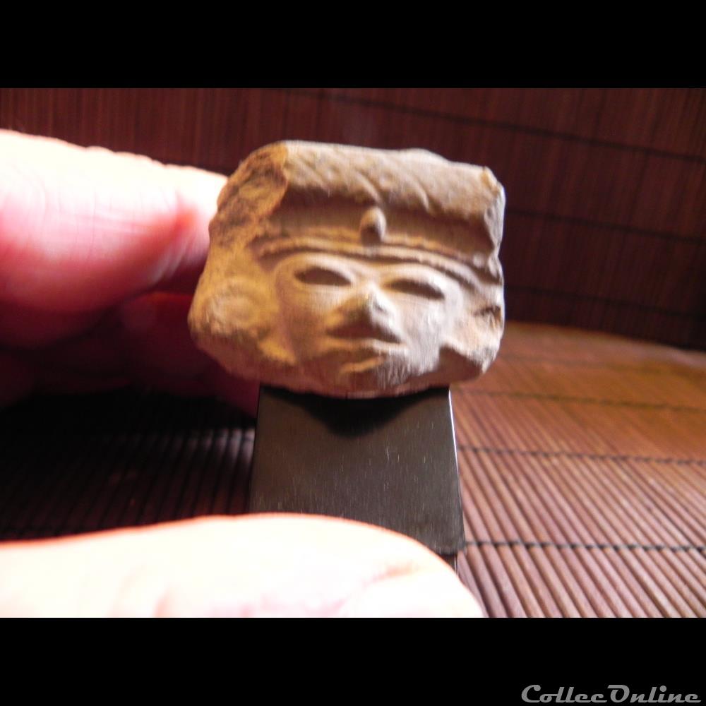 art antiquite archeologie amerique tete tolita terre cuite