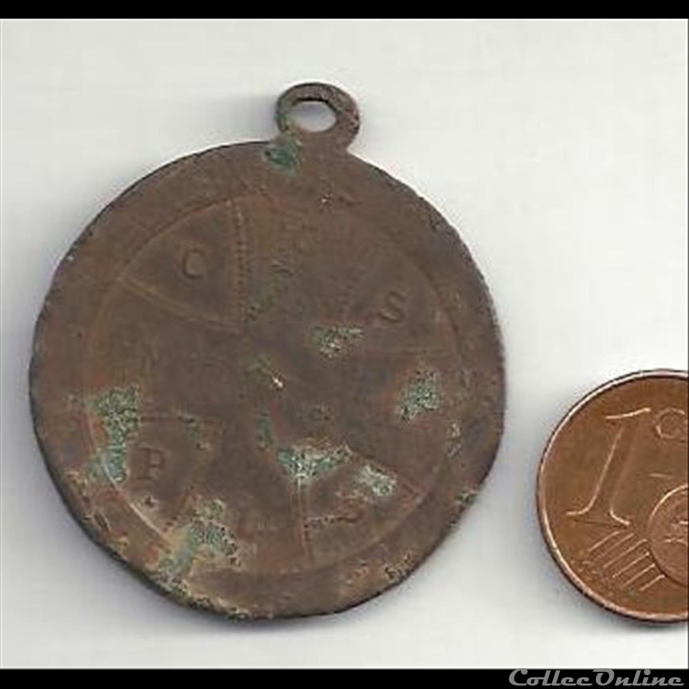 La médaille de Saint Benoît. 18éme S religieuse mandat territoriaux la medaille de saint benoit 18eme s