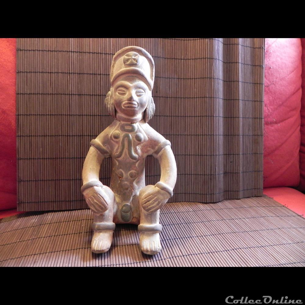 art antiquite archeologie amerique personnage terre cuite repro