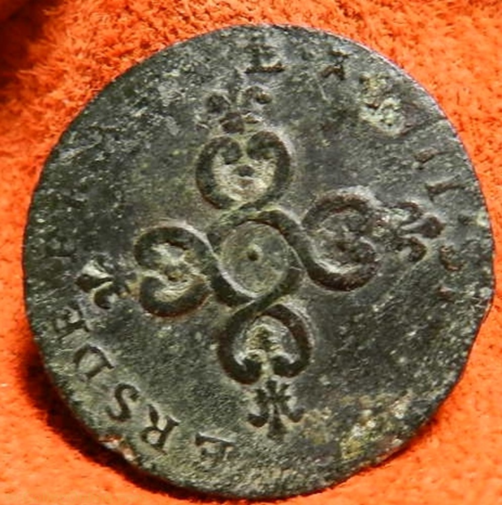 LOUIS XIV Six deniers "Dardenne" monnaie france royale louis xiv six deniers dardenne