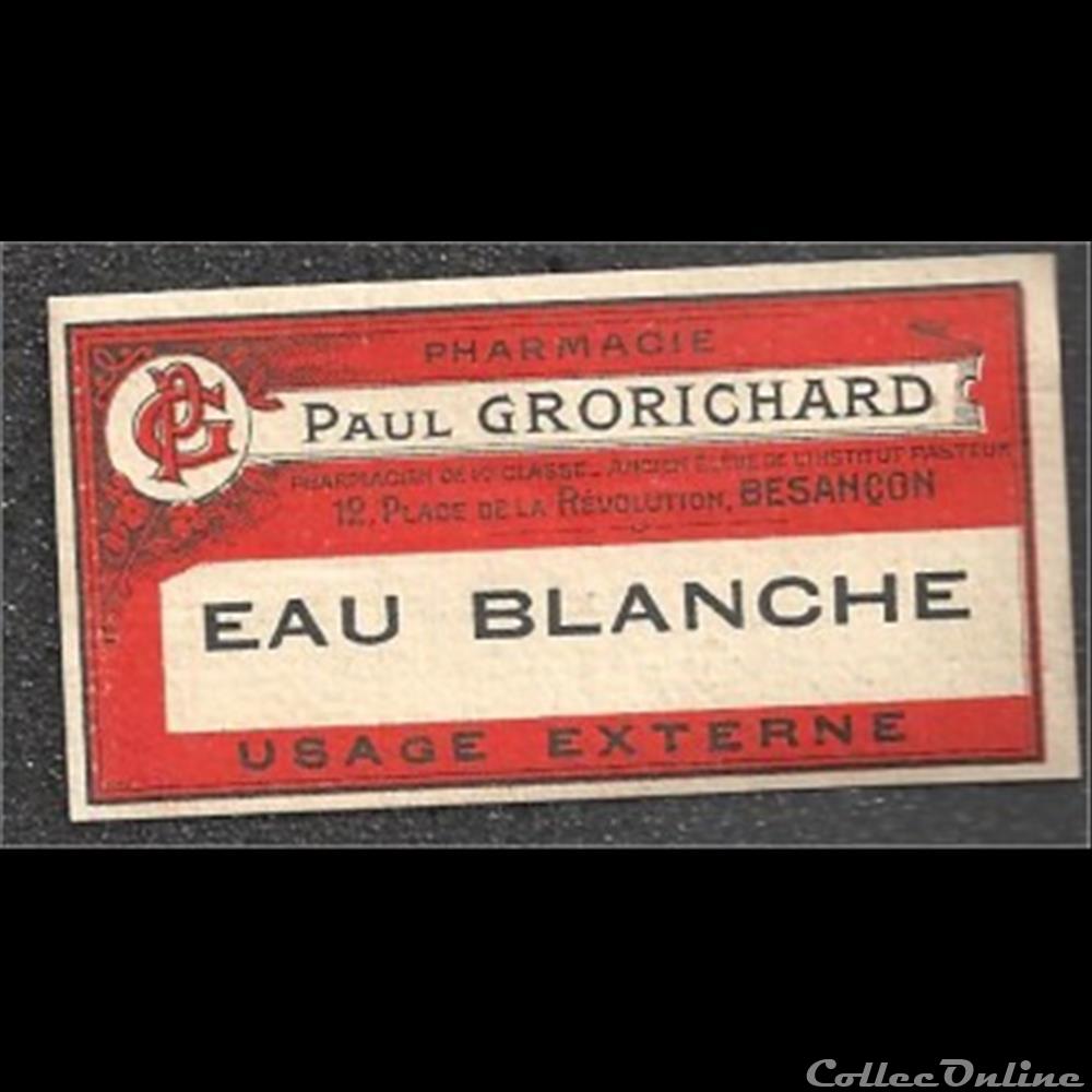 ancienne étiquette de Produit pharmacieutique année 50 BESANCON vieux papier mandat territoriaux ancienne etiquette de produit pharmacieutique annee 50 besancon