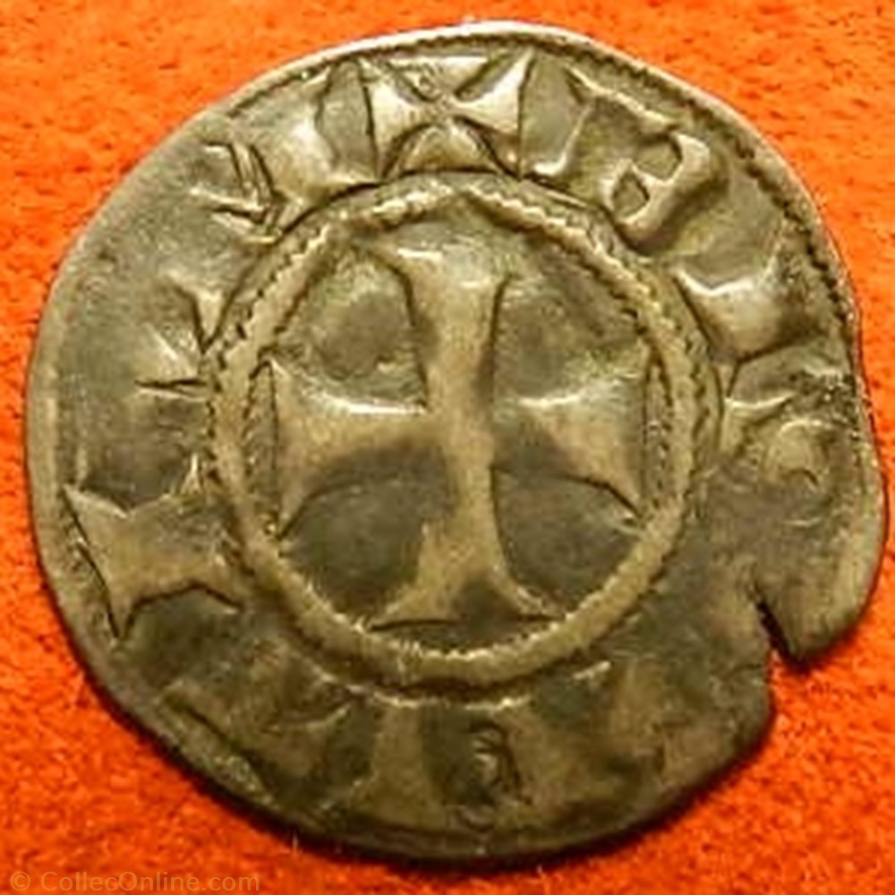 denier main bénissant doigts courts et ronds Besançon monnaie france feodale denier main benissant doigts courts et ronds besancon