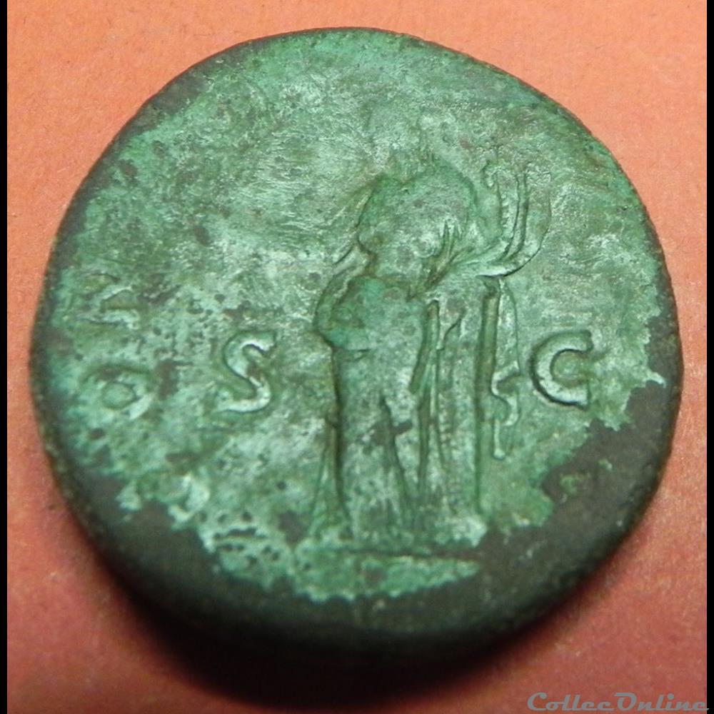 sesterce Sabina concordia Sabine, RIC² 2584 2 monnaies antiquite av jc ap romaines republicaines imperiales sesterce sabina concordia sabine ric 2584