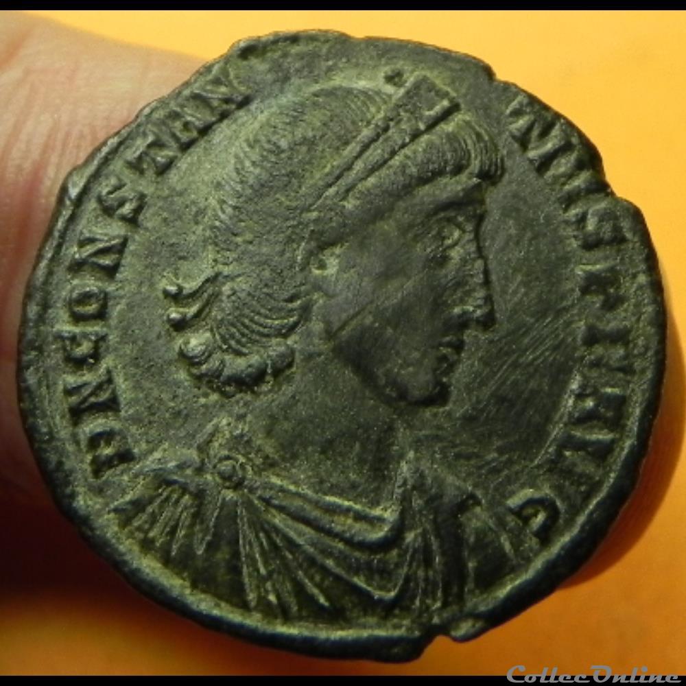CONSTANTIVS FEL TEMP REPARATIO 3 monnaie antique romaine constantivs fel temp reparatio