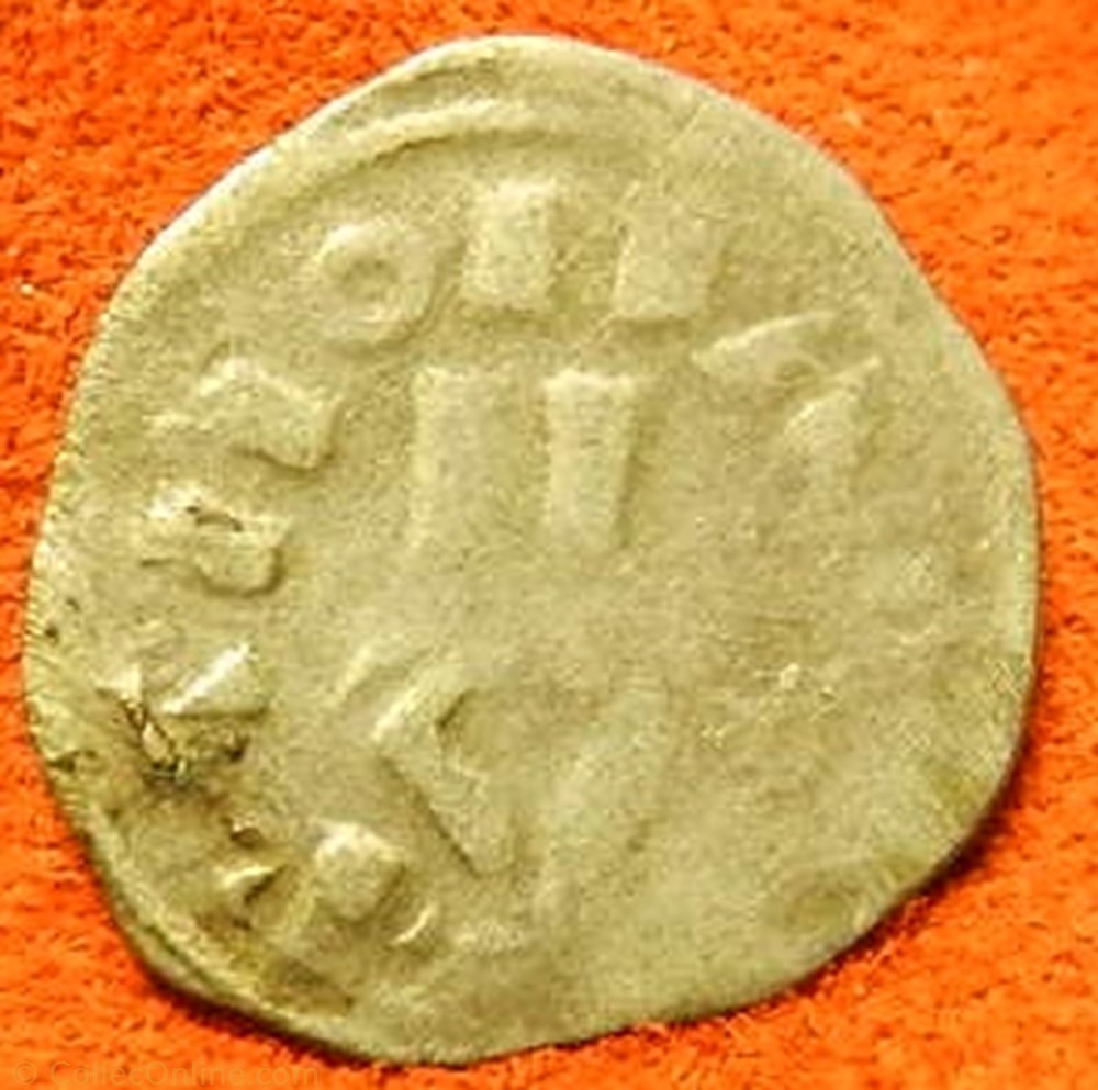 denier main bénissant doigts courts et plats Besançon monnaie france feodale denier main benissant doigts courts et plats besancon