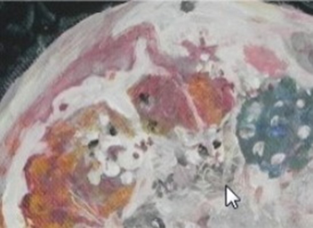 lune peinture acrylique sur toile : visages et animaux . 3 art antiquites peintures dessins lune peinture acrylique sur toile visages et animaux