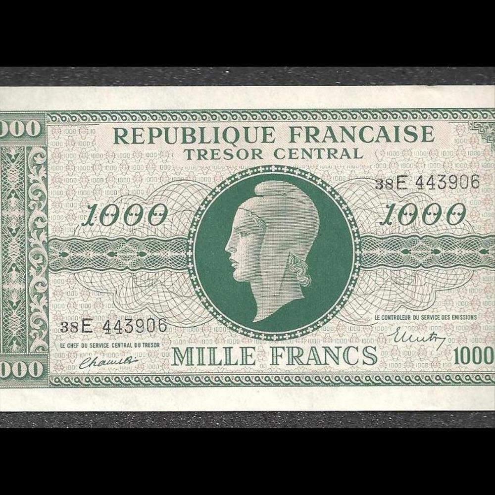 billet france tresor central 1000 francs