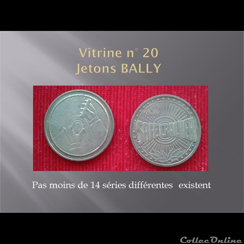 jeton de flippers Bally Safe Cracher vitrine N°20 medaille religieuse mandat territoriaux jeton de flippers bally safe cracher vitrine n 20