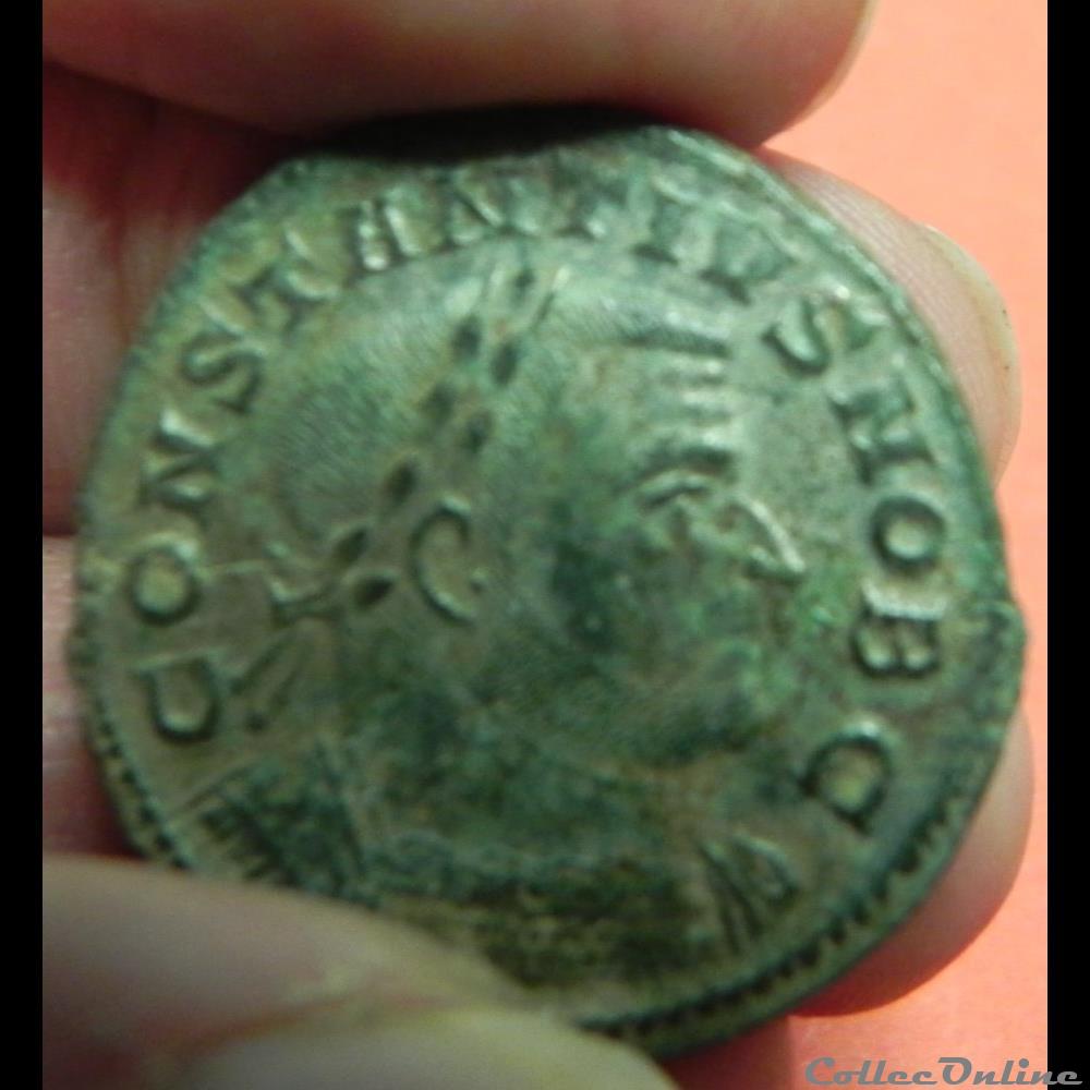 Constance chlore PTR follis Trèves, 2 monnaie antique romaine constance chlore ptr follis treves