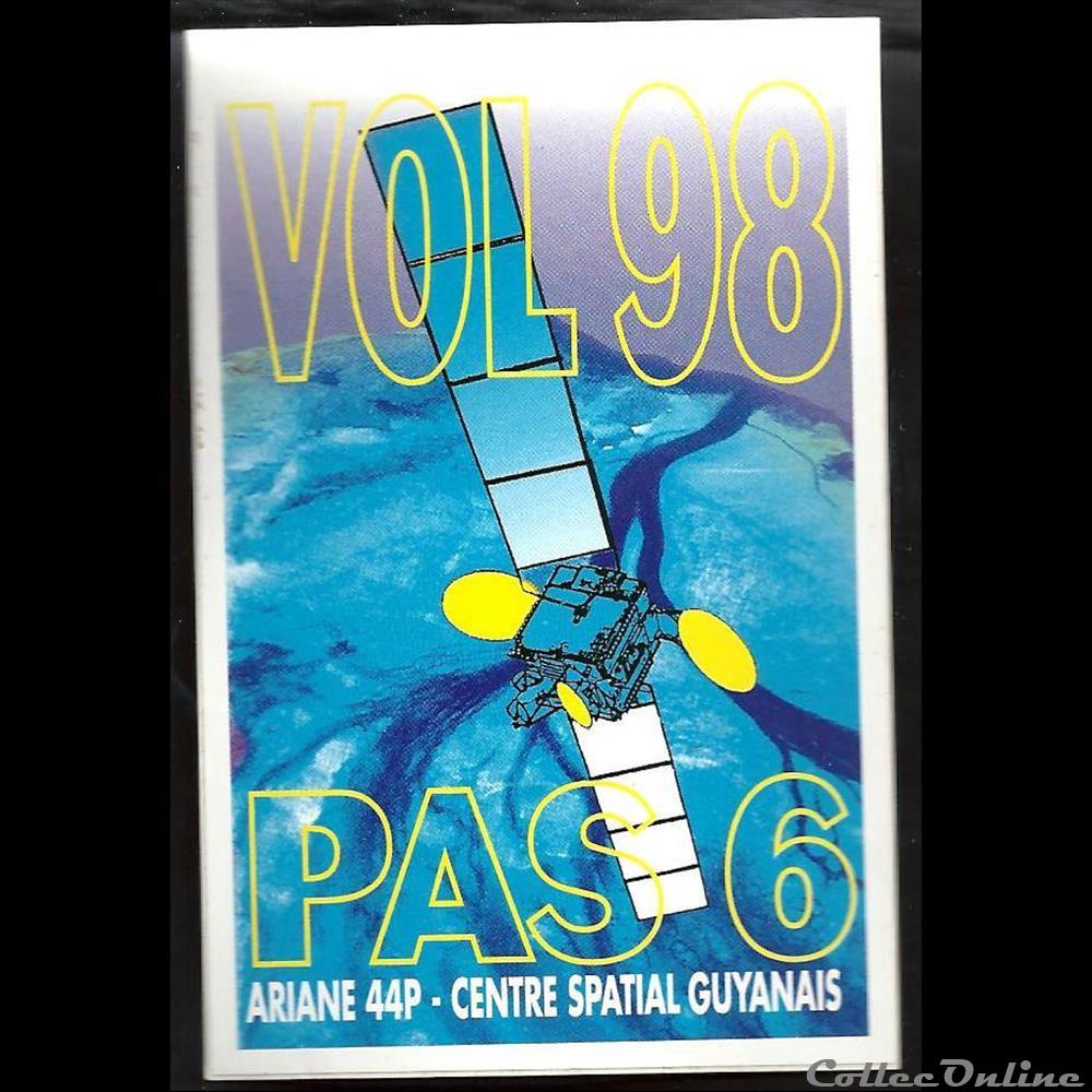 AUTOCOLLANT ARIANE 44 KOUROU VOL N°98 PAS 6 decoration magnet europe autocollant ariane 44 kourou vol n 98 pas 6