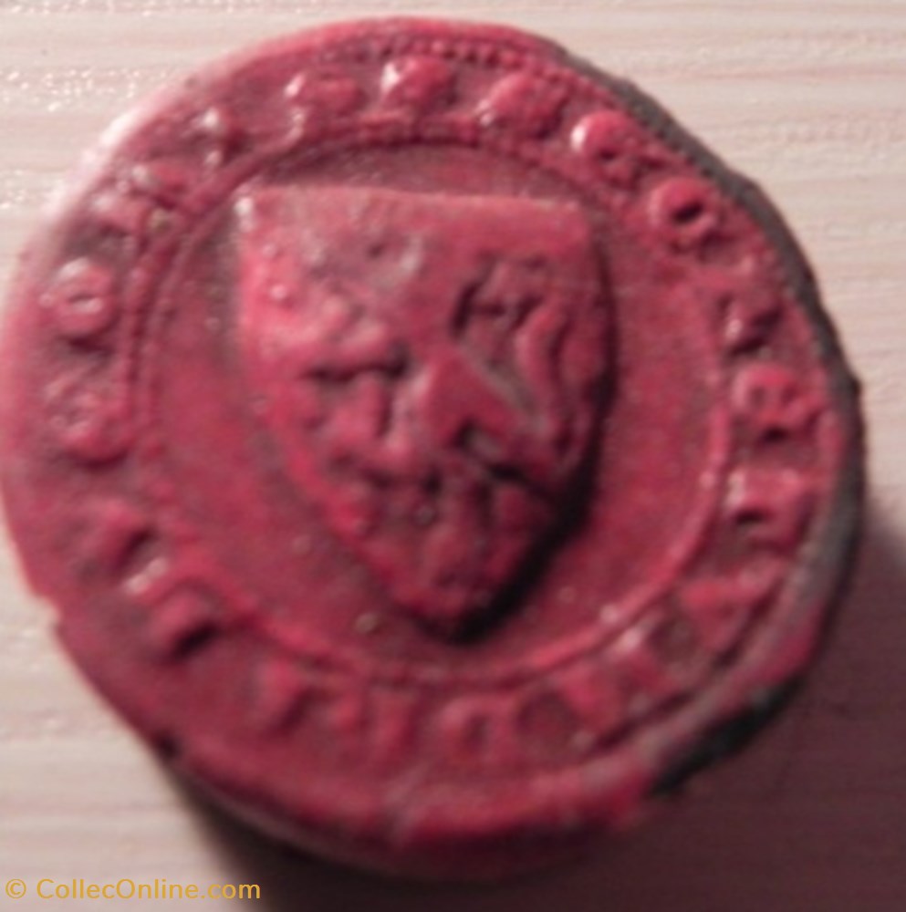 contre-sceau Hugues de Bourgogne 1295 art antiquite sceaux contre sceau hugues de bourgogne 1295