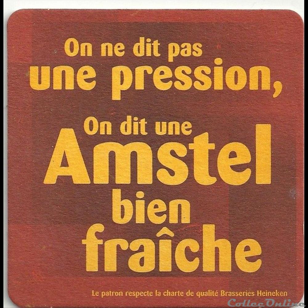 sous bock de bière Amstel bistrot alimentation mandat territoriaux sous bock de biere amstel