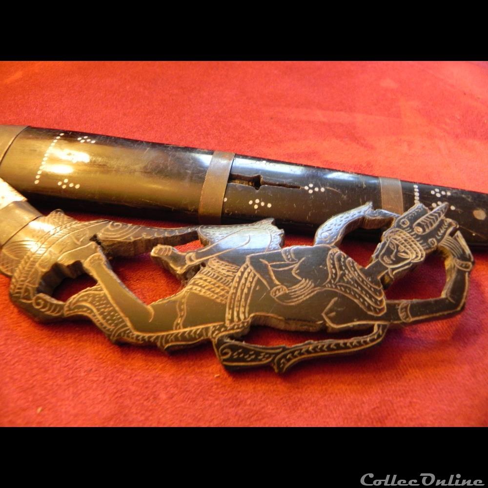 couteau indochine khmer angkor 4 militarium arme blanch mandat territoriaux couteau indochine khmer angkor