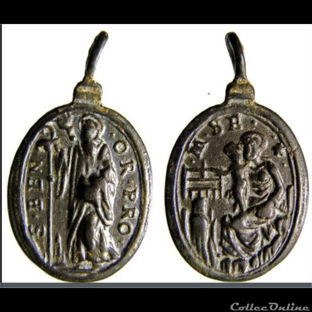 MÉDAILLE DE ST BENOÎT ET ND DE MONTSERRAT 3 patrimoine religieux objet culte medaille de st benoit et nd de montserrat