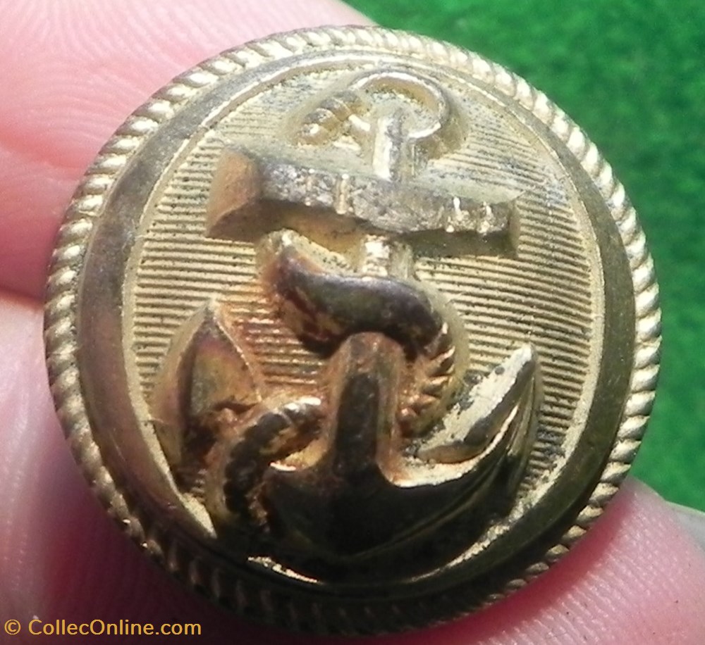 vetements et accessoires boutons militaires bouton ancre de forme ronde dite bouclier officier de marine