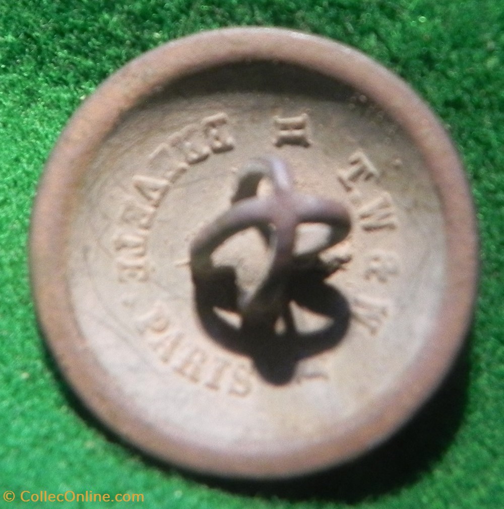 BOUTON TROUPE INFANTERIE COLONIALE ET DE MARINE - 23 mm - vetements accessoires boutons militaires bouton troupe infanterie coloniale et de marine 23 mm