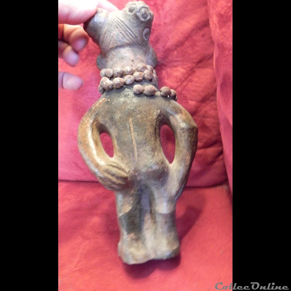 art antiquite africain statue terre cuite bamoun