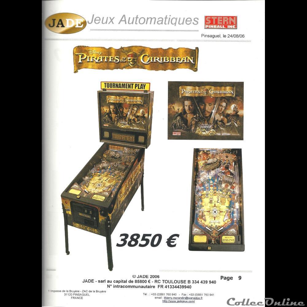 TARIF Revue Professionnelle Des Jeux De Bar Et Salle De Jeux 2006/2007 jouet flipper arcade mandat territoriaux tarif revue professionnelle des jeux de bar et salle de jeux 2006 2007