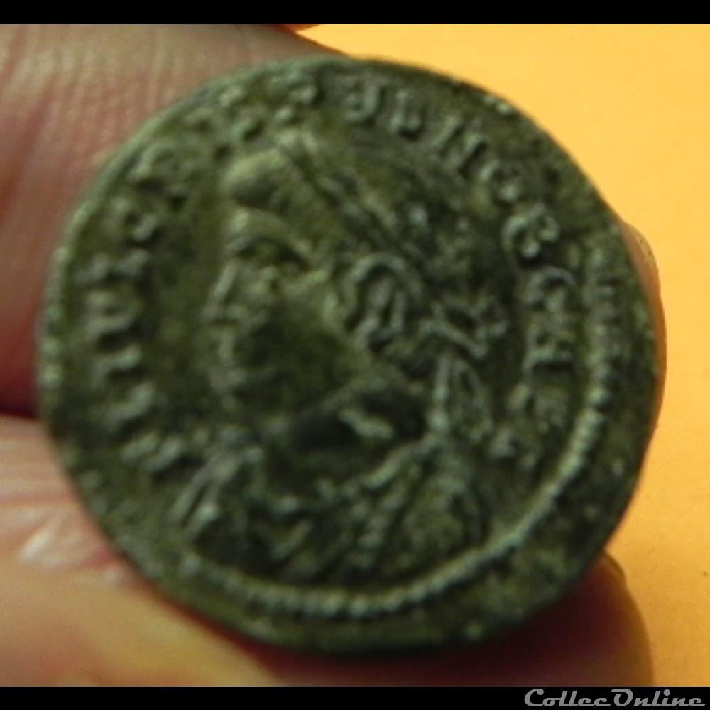 Crispus VOT X PLGC tête à gauche nummus 5 monnaie antique romaine crispus vot x plgc tete a gauche nummus
