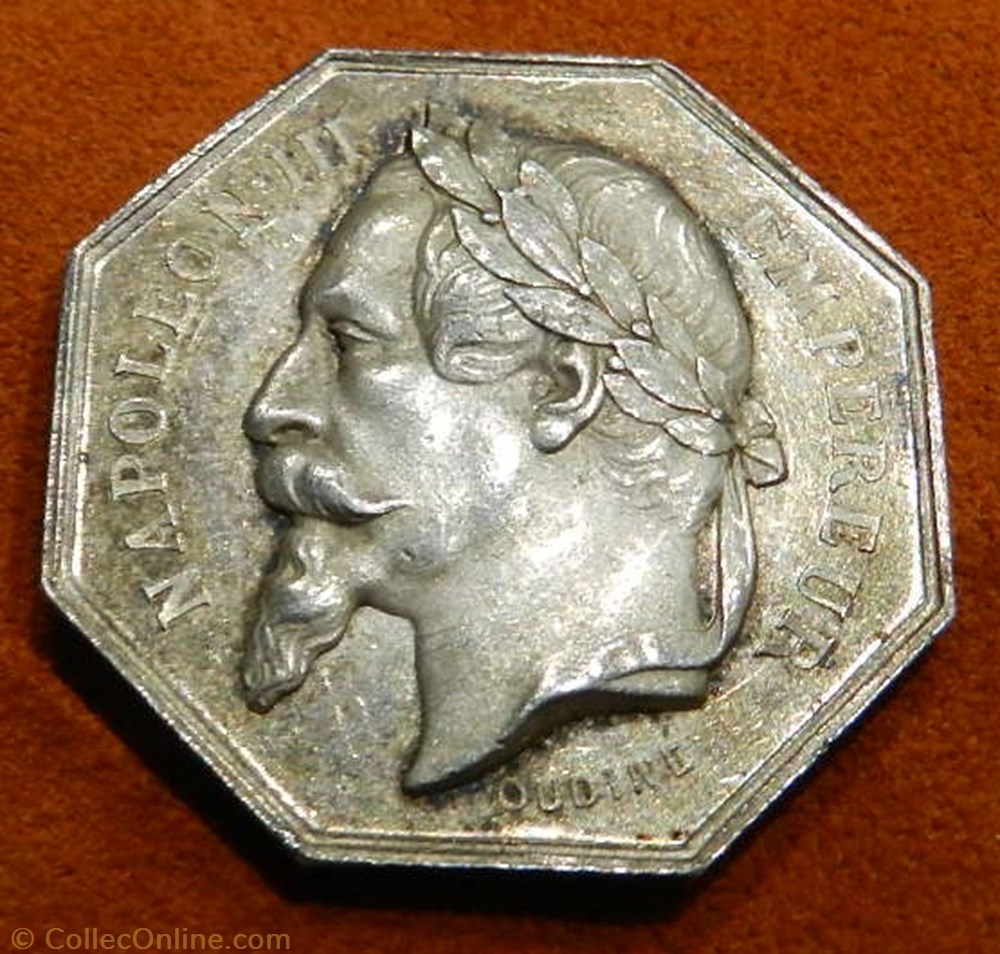 monnaie feodale jeton octogonal napoleon iii doubs