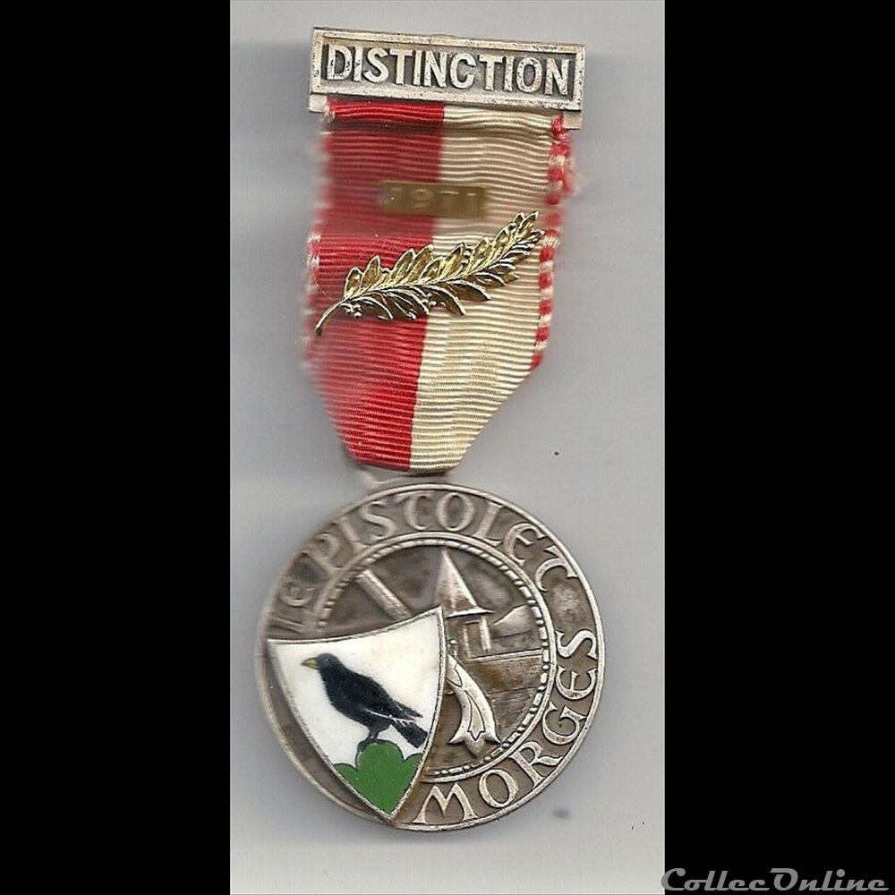 médaille de tir Suisse MORGES 1971 mandat territoriaux medaille de tir suisse morges 1971