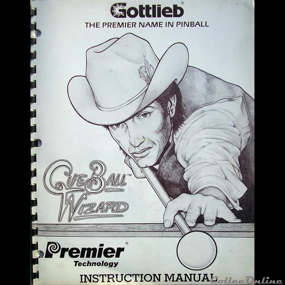 jeux jouet de bar arcade mandat territoriaux manuel instruction pour flipper cueball wizard annee n 1992 gottlied the premier