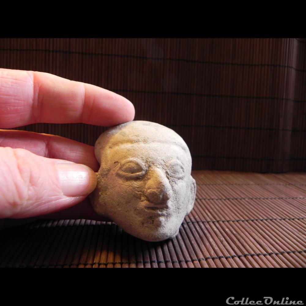 art antiquite archeologie amerique tete en terre cuite tumaco equateur 500 av a 500 apr jc