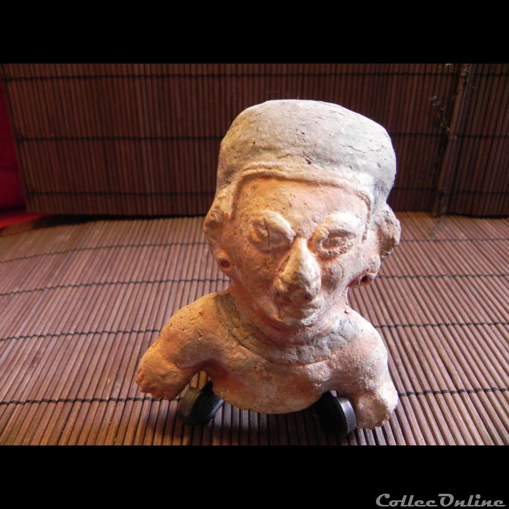 art antiquite archeologie amerique tete en terre cuite tumaco equateur 500 av a 500 apr jc