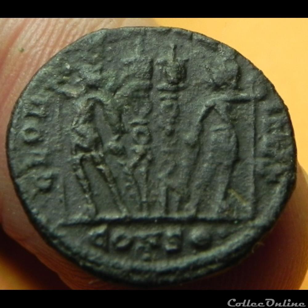 CONSTANTIN II GLORIA EXERCITVS 3 monnaie antique romaine constantin ii gloria exercitvs