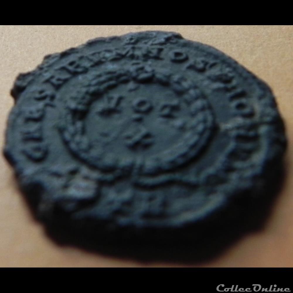 Constantin II CAESARVM NOSTRORVM, VOT Trèves CONSTANTINUS nummus 2 monnaie antique romaine constantin ii caesarvm nostrorvm vot treves constantinus nummus