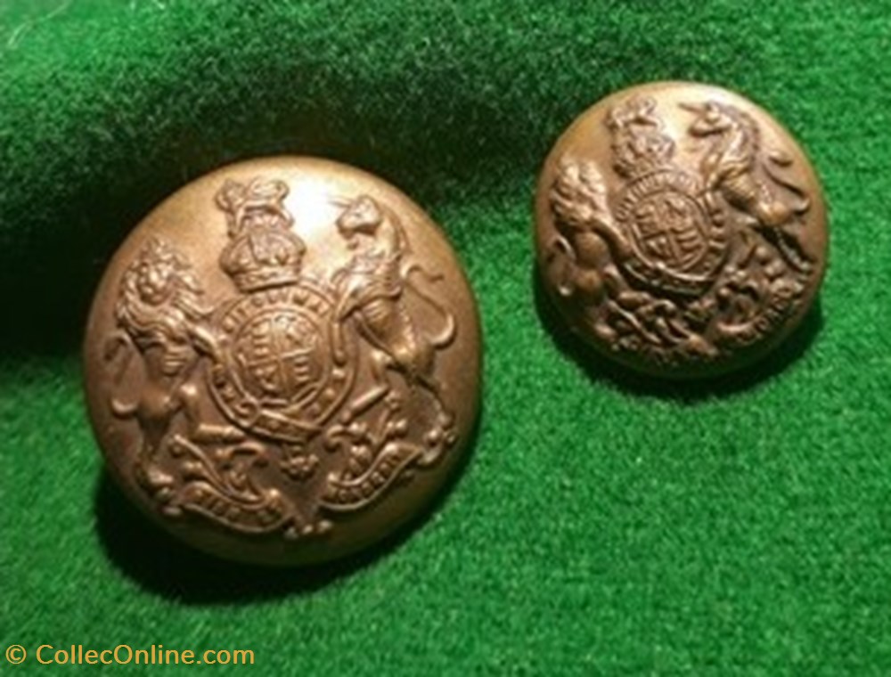 2 boutons officier état major anglais 2éme guerre. vetements accessoires militaires 2 boutons officier etat major anglais 2eme guerre
