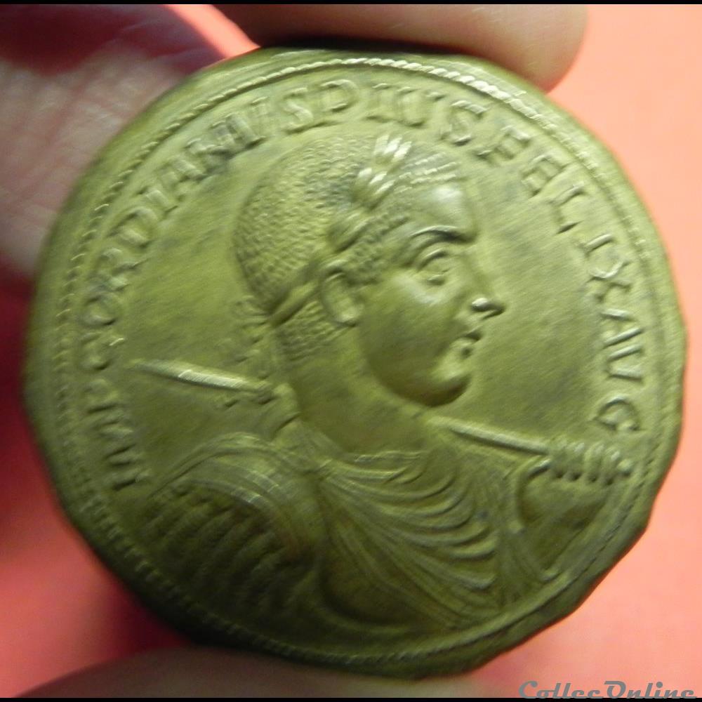 Gordien III faux médaillon ou double sesterce 3 monnaie antique romaine gordien iii faux medaillon ou double sesterce